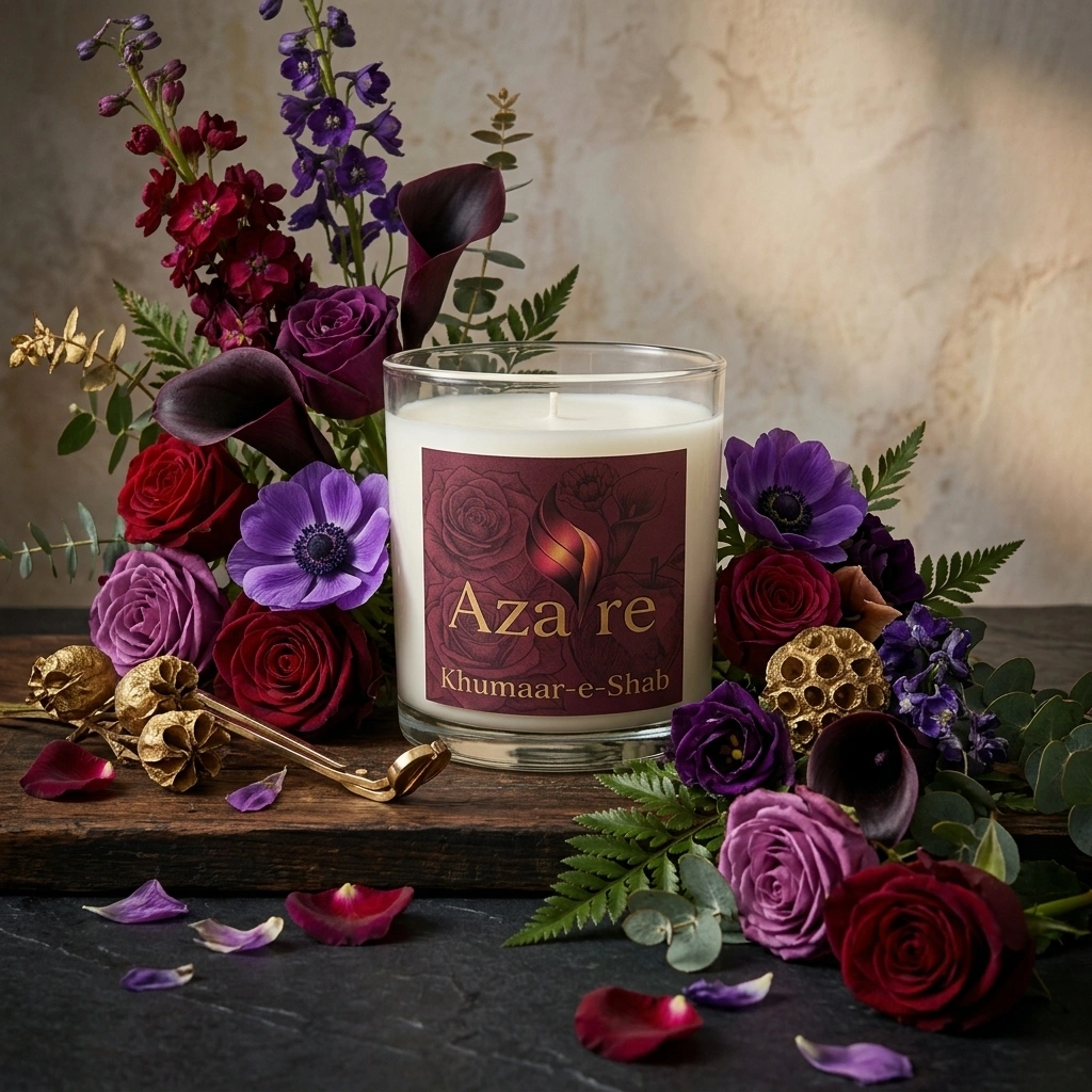 Khumaar-e-Shab Mixed Floral Scented Candle - Image 2