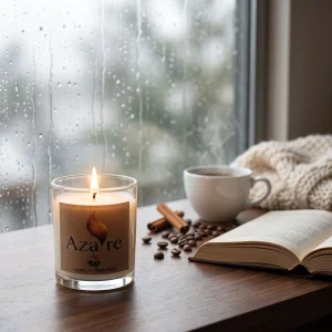 Coffee scented Candle evening view